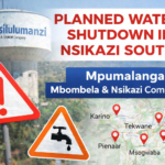 Planned water shutdown in Nsikazi South Mpumalanga affecting Karino, Tekwane, Msogwaba and surrounding Mbombela communities